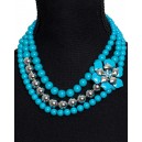 Perlen-Halskette Türkis 